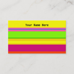 Bunte Streifen, Ihr Name hier Visitenkarte