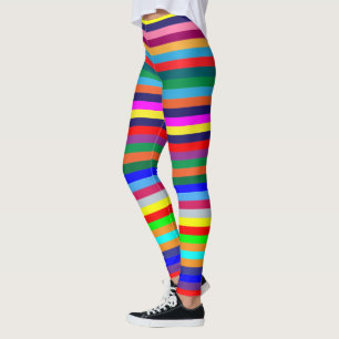 Bunte Streifen-Leggings Leggings