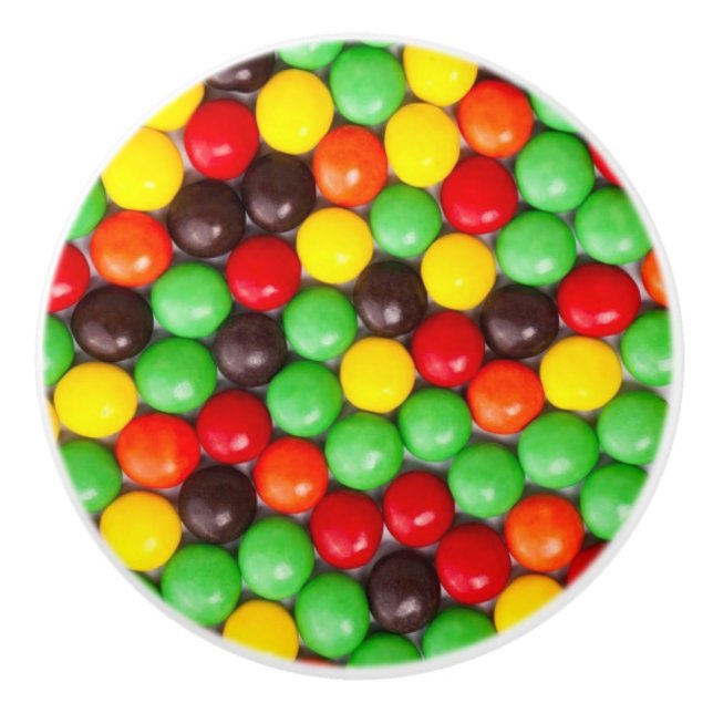Bunte Süßigkeiten Keramikknauf (Vorderseite)