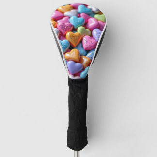 Bunte Süßigkeiten-Liebesherzen Golf Headcover