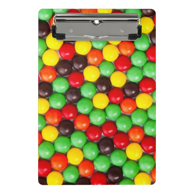 Bunte Süßigkeiten Mini Klemmbrett (Vorderseite)