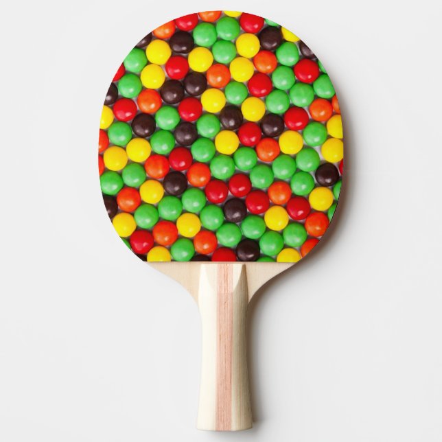 Bunte Süßigkeiten Tischtennis Schläger (Vorderseite)