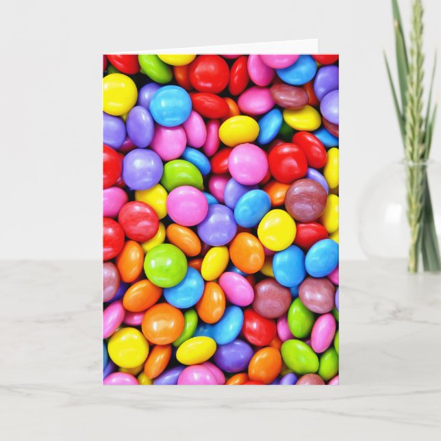 Bunte Süßigkeitsphotographie Karte (Vorderseite)