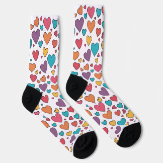 Bunte Sweet Hearts Crew Socken