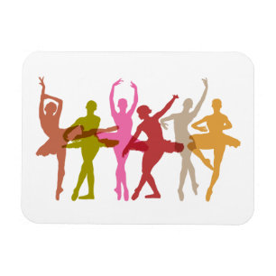 Bunte Tanzen-Ballerinen Magnet