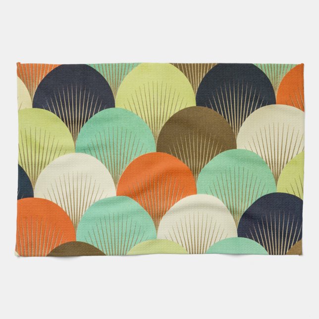 Bunte Tapete: künstlerisches Design. Geschirrtuch (Horizontal)