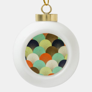 Bunte Tapete: künstlerisches Design. Keramik Kugel-Ornament