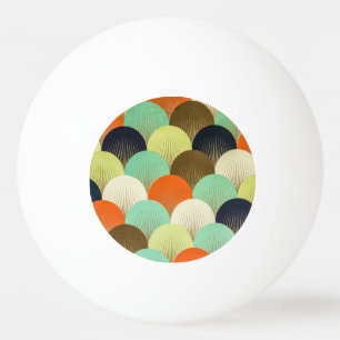 Bunte Tapete: künstlerisches Design. Tischtennisball