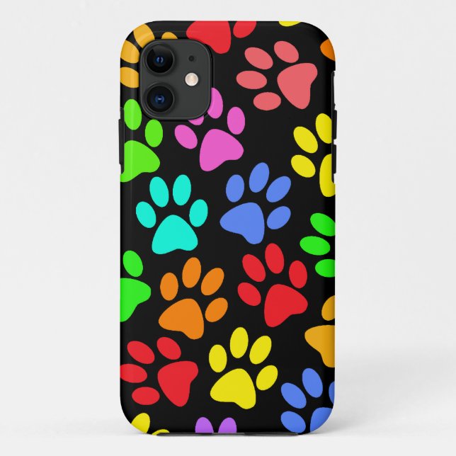 Bunte Tatze druckt Collage Case-Mate iPhone Hülle (Rückseite)