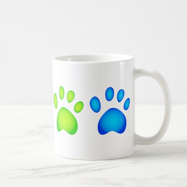 Bunte Tatzen Kaffeetasse (Rechts)