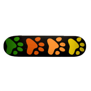 Bunte Tatzen Skateboard