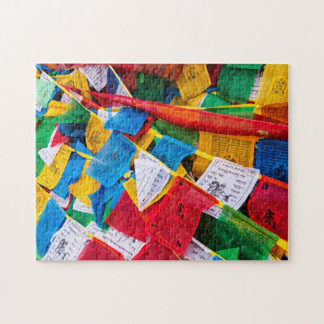 Bunte tibetische Gebetsflaggen - Tibet (Horizontal)