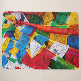 Bunte tibetische Gebetsflaggen - Tibet Sherpadecke