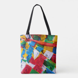Bunte tibetische Gebetsflaggen - Tibet Tasche