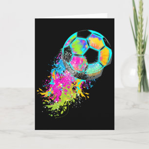 Bunte Tie Dye Fußball Ll Karte