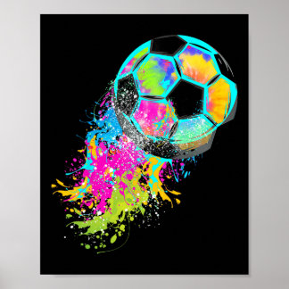 Bunte Tie Dye Fußball Ll  Poster
