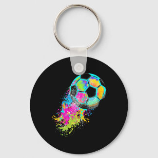 Bunte Tie Dye Fußball Ll  Schlüsselanhänger