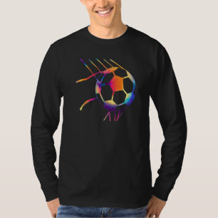 Bunte Tie Dye Fußballspieler Sport Herren Bo T-Shirt