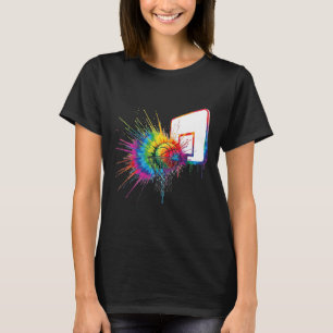 Bunte Tie Dye Sketll Reifen Farbspritzer Sport T-Shirt