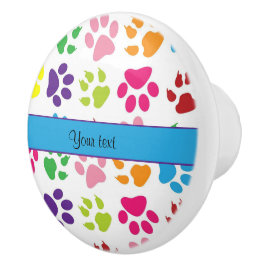 Bunte Tiertatzen-Drucke Keramikknauf