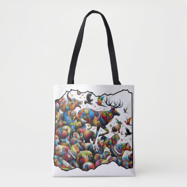 Bunte Tierwelt — wilde Ausbrüche Tasche (Vorderseite)