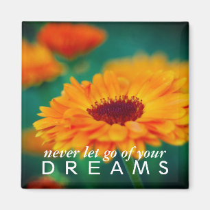 Bunte "Traum-" Wildblume Inspirational Magnet