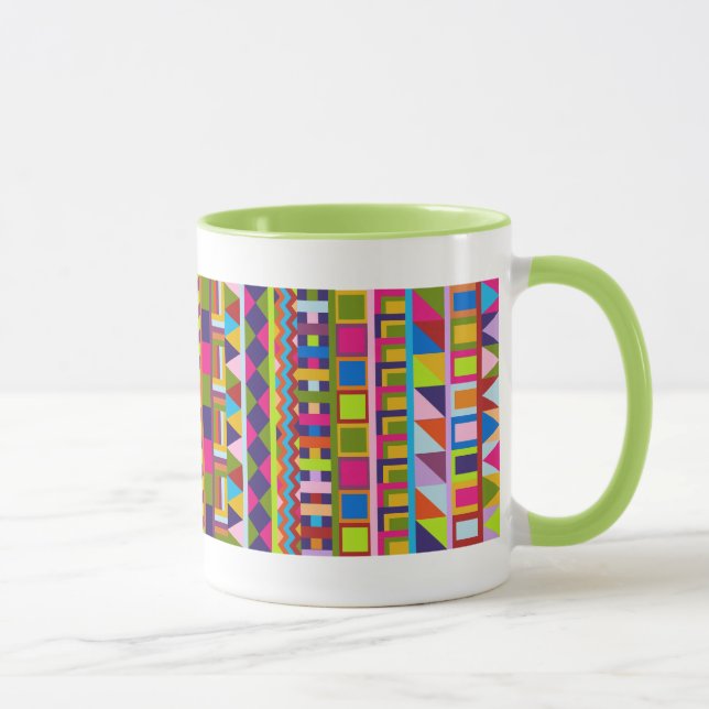 Bunte trendy Muster Tasse (Rechts)