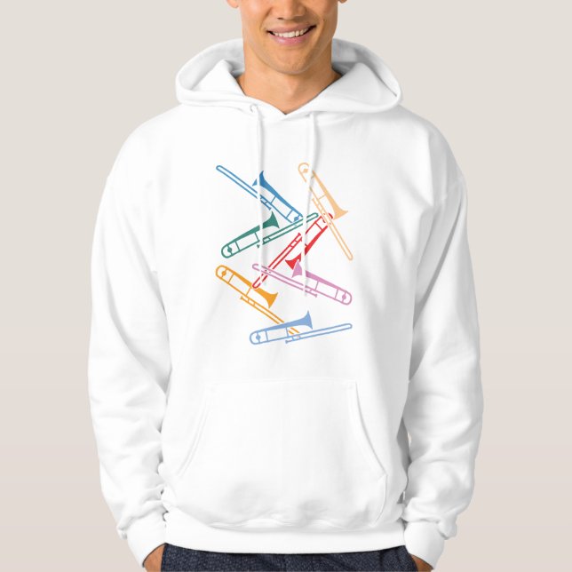 Bunte Trombones Hoodie (Vorderseite)