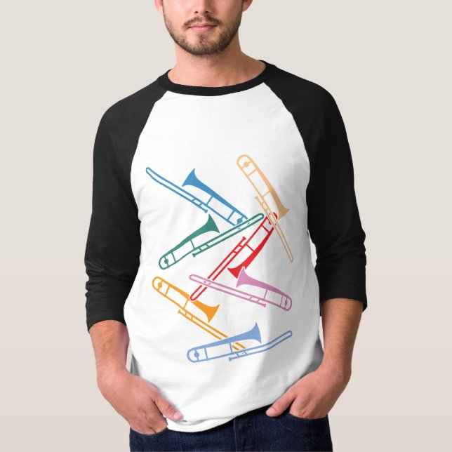 Bunte Trombones T-Shirt (Vorderseite)