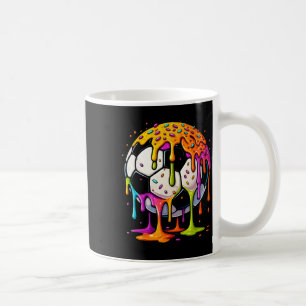 Bunte tropfende Fußball-Kunst-Sport-Illustration M Kaffeetasse