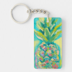 Bunte tropische Ananas Schlüsselanhänger