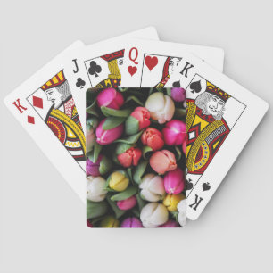 Bunte Tulpen Blumen Ostern Frühling Spielkarten