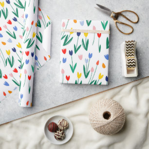 Bunte Tulpen  Geschenkpapier