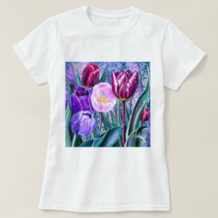 Bunte Tulpen T-Shirt