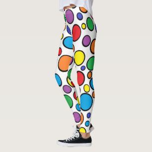 Bunte Tupfen Leggings