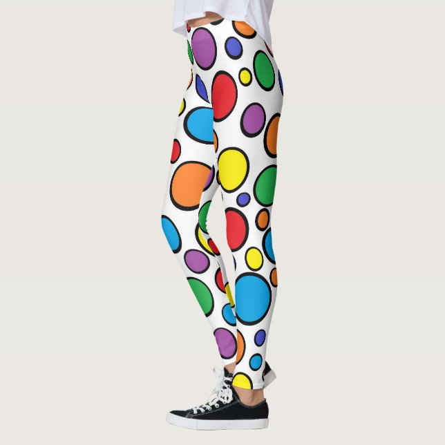 Bunte Tupfen Leggings (Links)