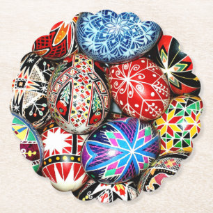 Bunte ukrainische Ostereier Untersetzer