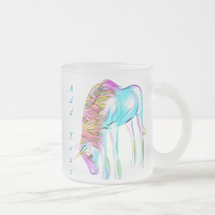 bunte Unicorn-Tasse Mattglastasse