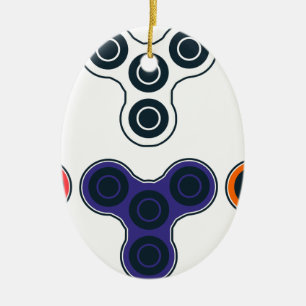 Bunte Unruhe-Spinner-Sammlung Keramikornament