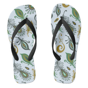 Bunte verschiedene Federn Flip Flops