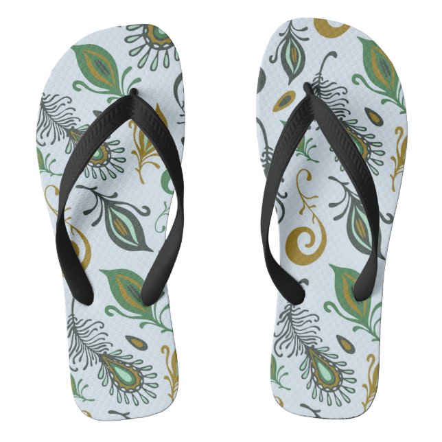 Bunte verschiedene Federn Flip Flops (Fußbett)