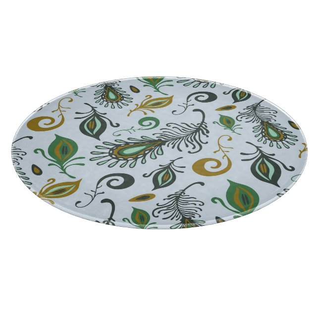 Bunte verschiedene Federn Schneidebrett (Ecke)