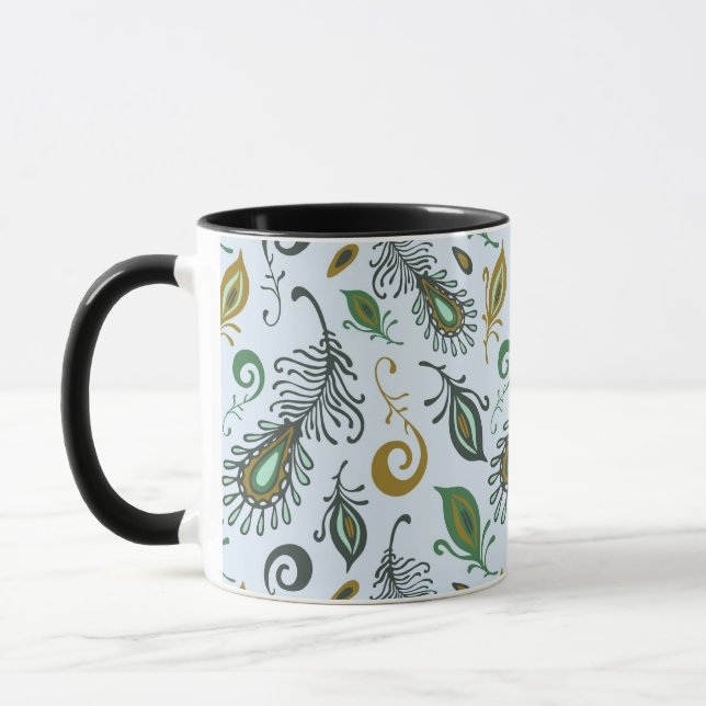 Bunte verschiedene Federn Tasse (Links)