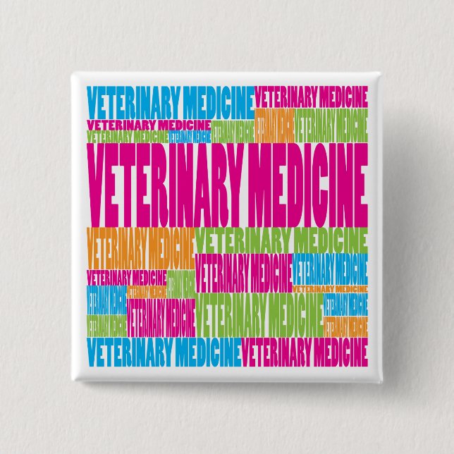 Bunte Veterinärmedizin Button (Vorderseite)