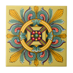 Bunte viktorianische Fliesendesigns Fliese