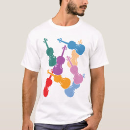 Bunte Violinen T-Shirt