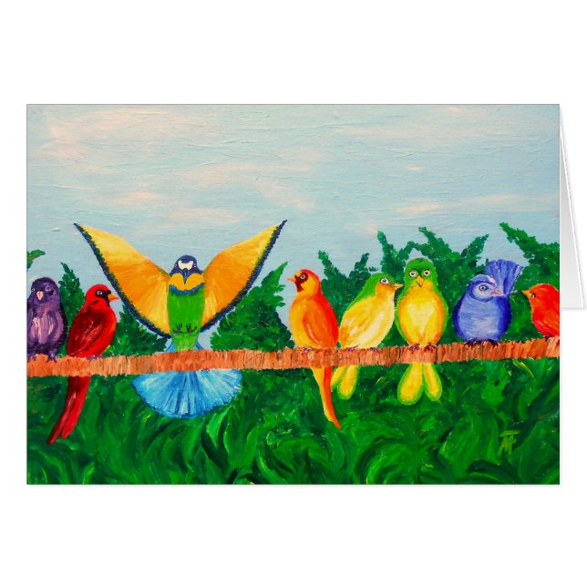 Bunte Vögel (Vorderseite (Horizontal))