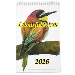 Bunte Vögel Kalender 2026