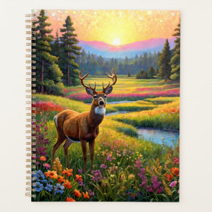 Bunte Wald Farben und Hirsch Kunst Planer