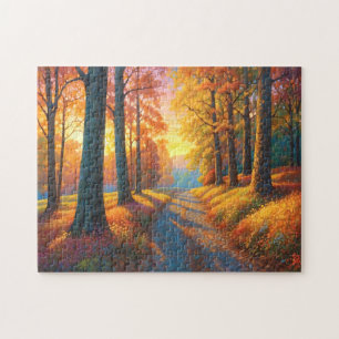 Bunte Wald-Herbstfarben und Sonnenschein-Kunst